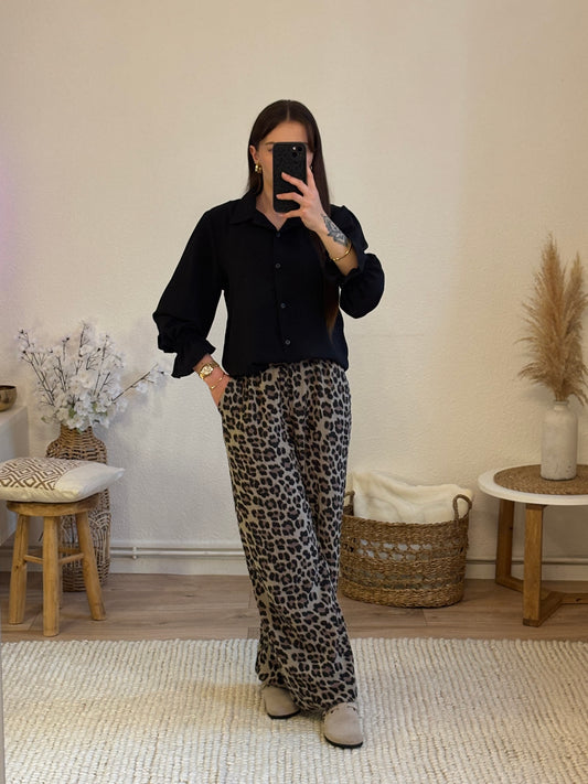 PANTALON VINO - LEOPARD
