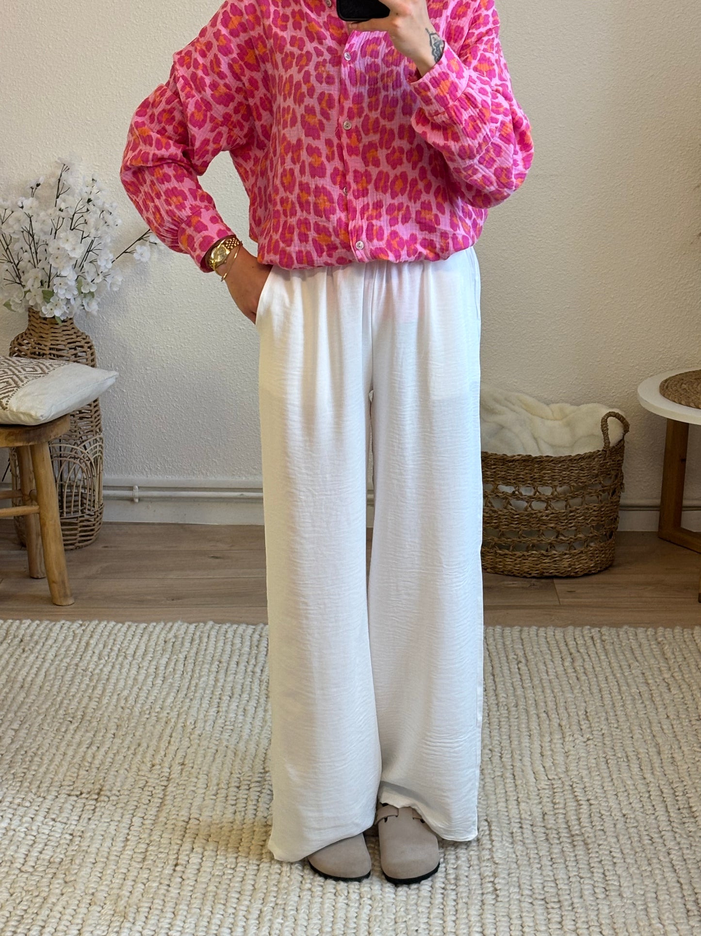 PANTALON FLUIDE MARIA - BLANC