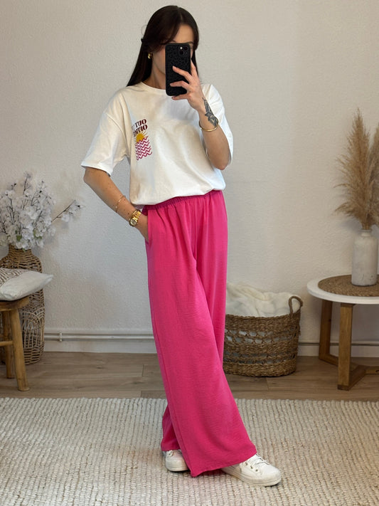 PANTALON FLUIDE MARIA - ROSE