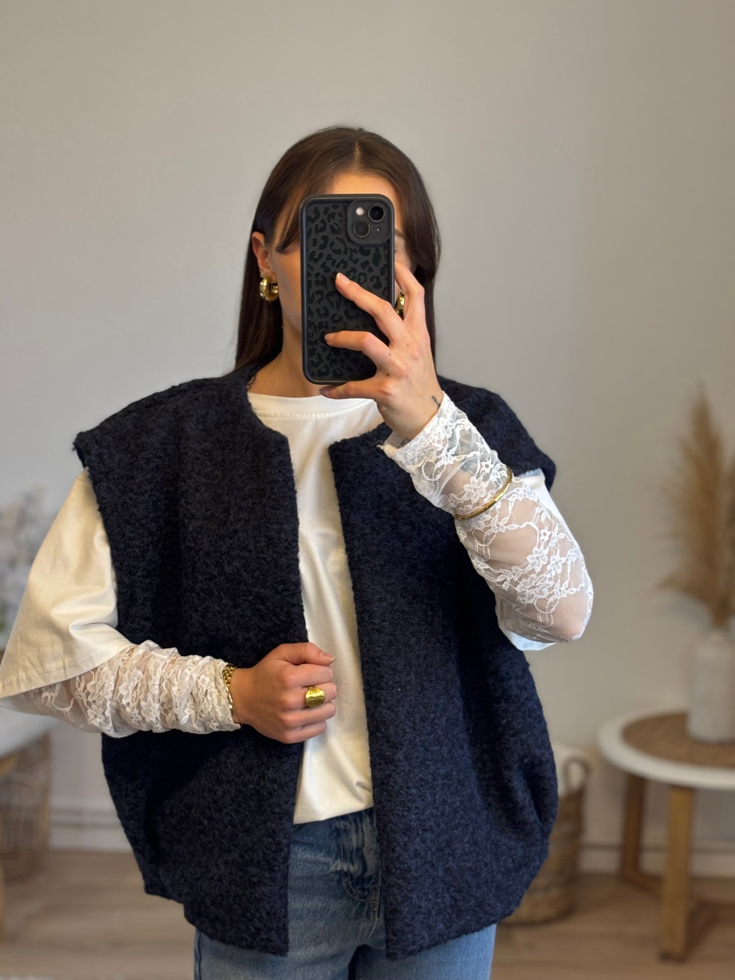GILET SANS MANCHE LOU - BLEU MARINE