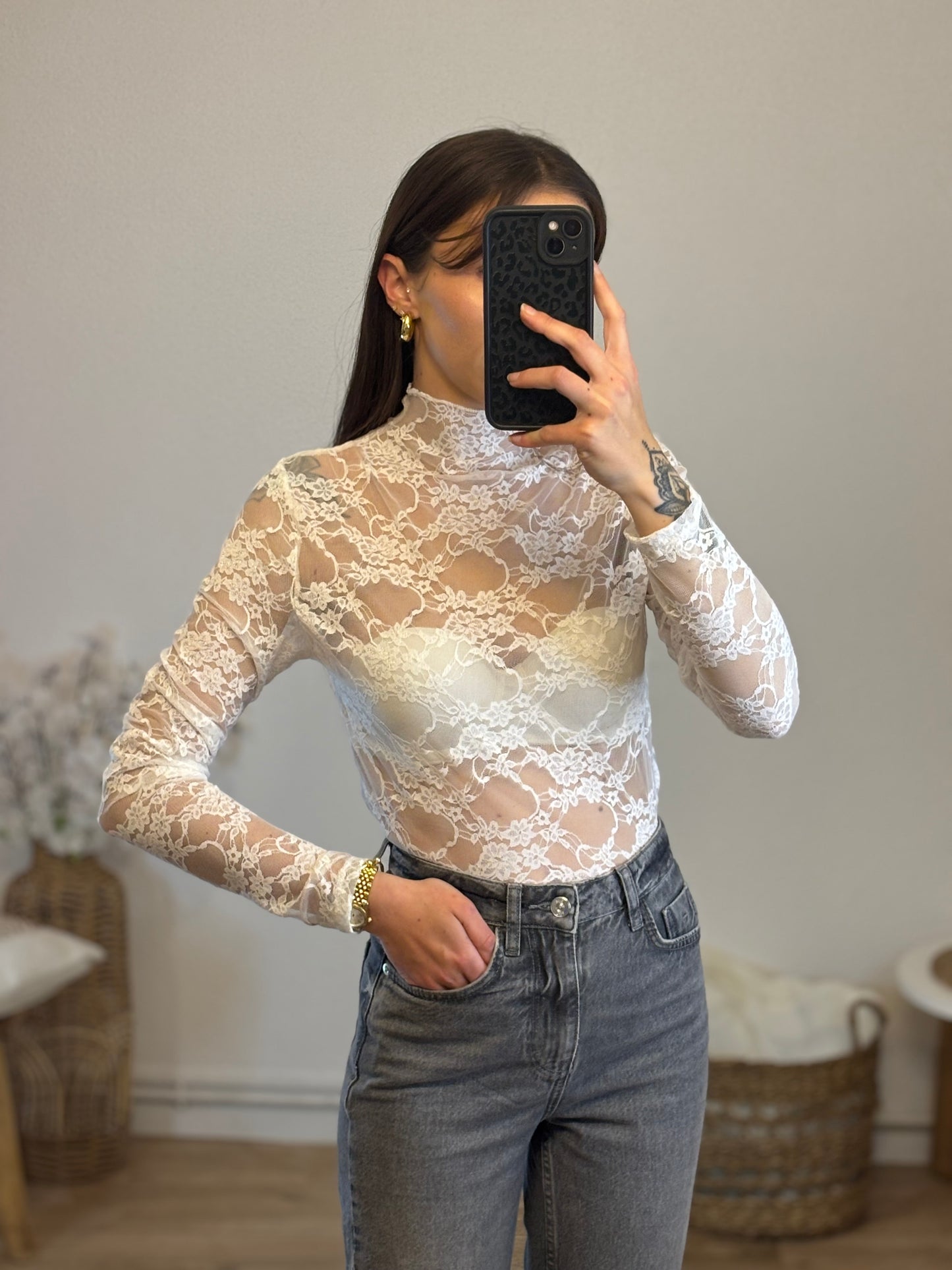 TOP DENTELLE EMMA - BLANC