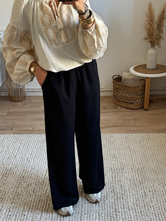 PANTALON FLUIDE MARIA - NOIR