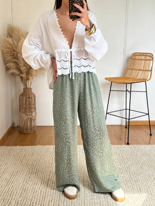 Pantalon ROMY léopard kaki