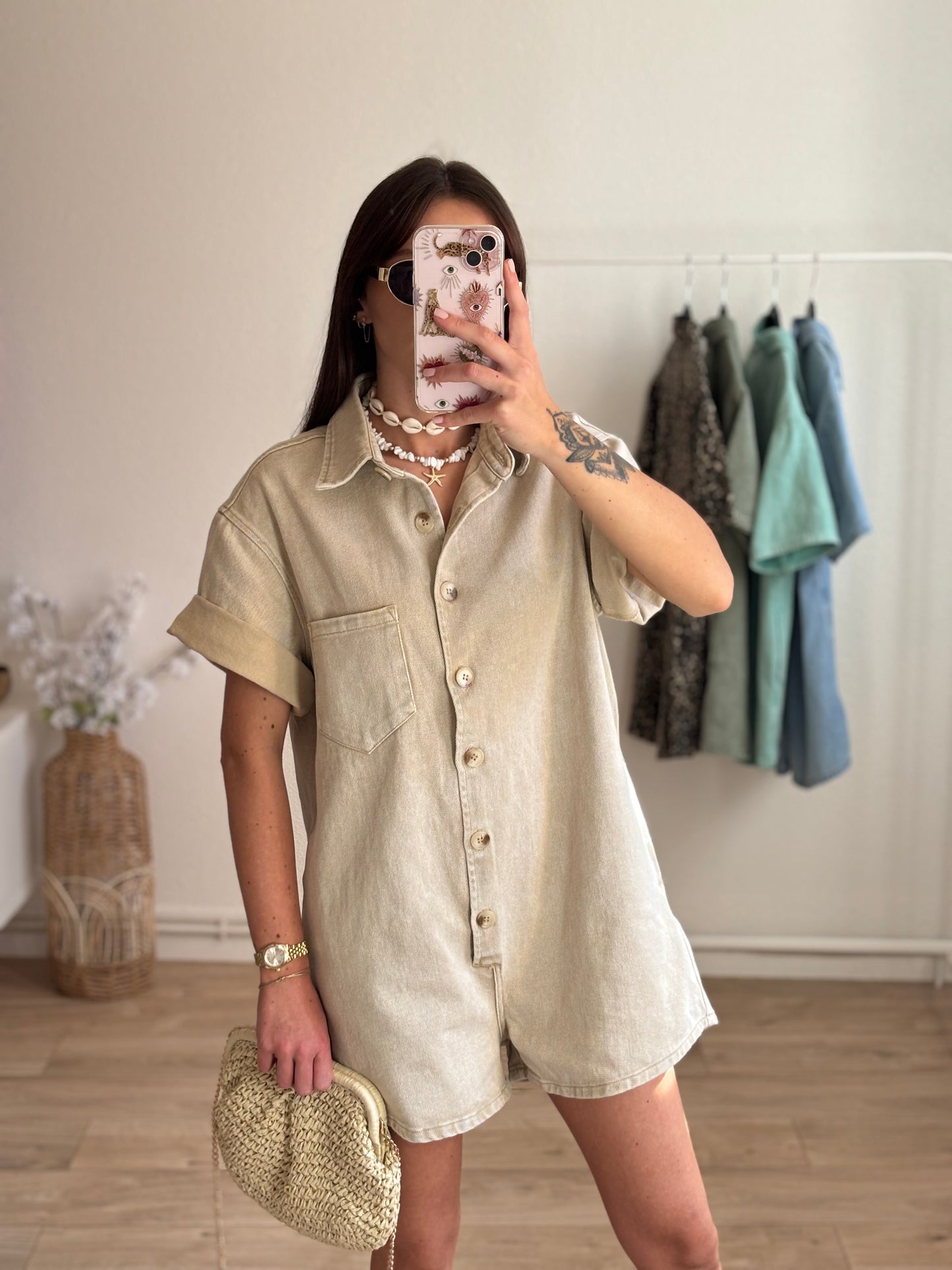 Combi-short LOLA beige