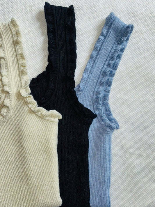 Top JOYNA noir pailleté