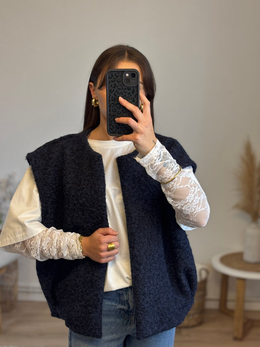 GILET SANS MANCHE LOU - BLEU MARINE