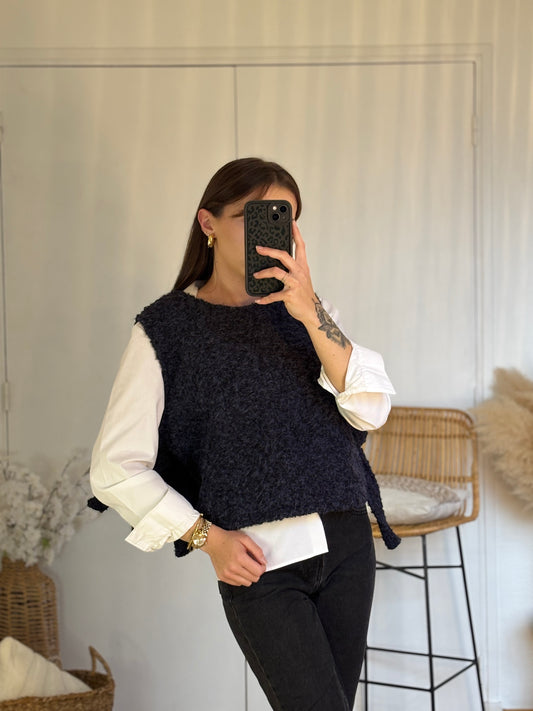 PLASTRON CHLOE - BLEU MARINE