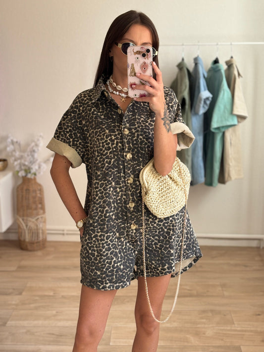 Combi-short LOLA léopard