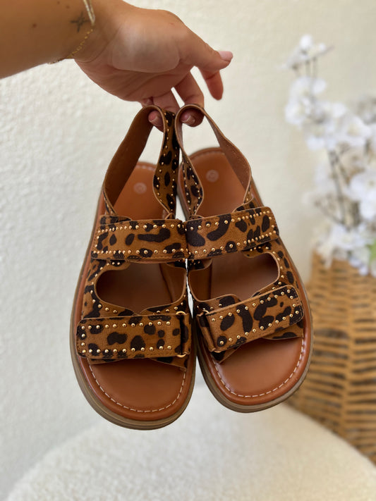 Sandales JOYA à brides léopard